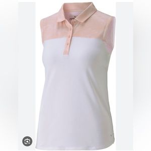 PUMA Women's Tie Dye Blocked Sleeveless Polo